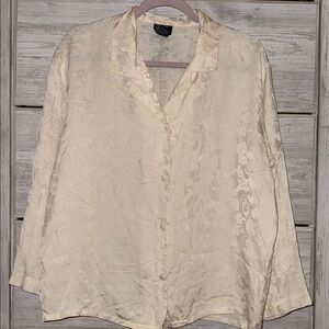 Morgan Taylor Silk Floral Long Sleeve